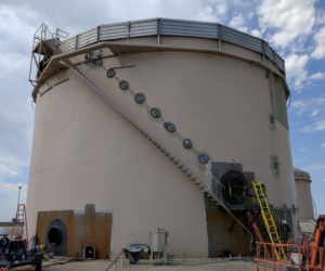 Jet fuel storage tank repair