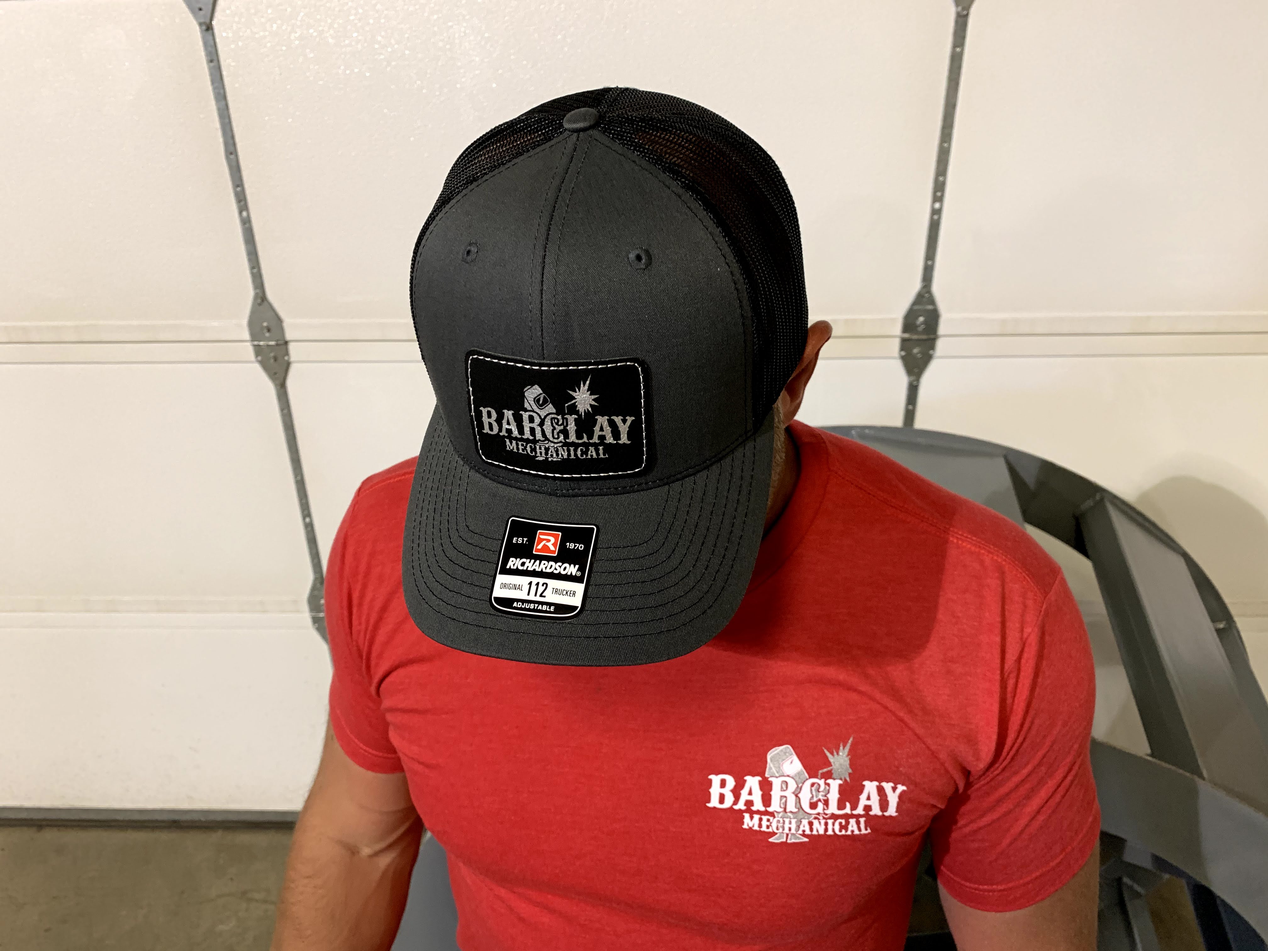 Barclay Mechanical Grey Trucker Hat with Patch